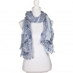 Blue/Light Blue Print Scarf