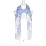 Blue Stripes Print Scarf