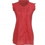 Dusty Red Sleevless Shirt