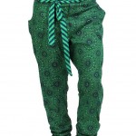 Trousers Green Print