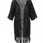 Black Lace Kimono