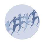 Sophia Dinner Plate Olympic Runners Light blue