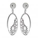 Antefix Silver Earrings