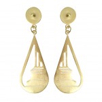Ancient Temple Gold Earrings