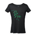 Dodeka Αθηνά-Κλαδί Ελιάς Μαύρο Γυναικείο T-Shirt