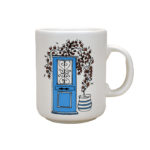 Ploos Ceramic Mug Greek Door & Bougainvillea
